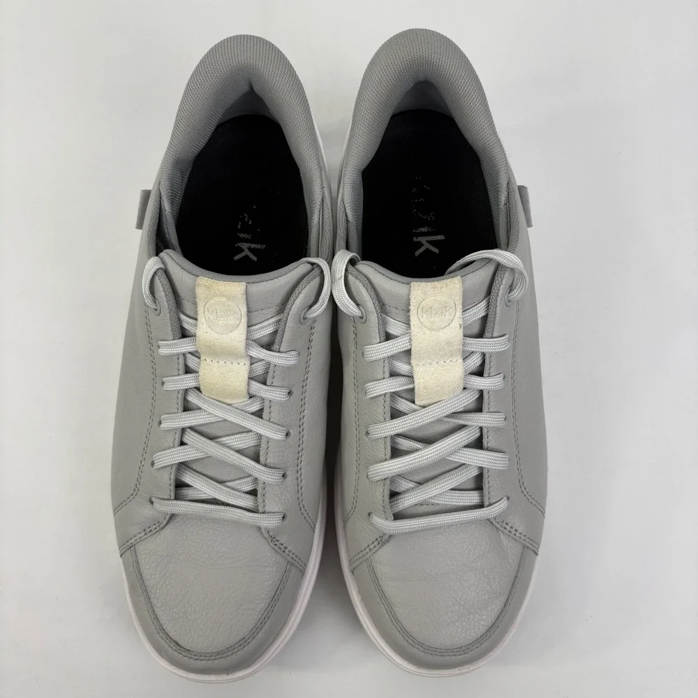 Kizik Sydney Womens Leather Hands Free Slip On Sneakers Harbor Mist Grey Size 10
